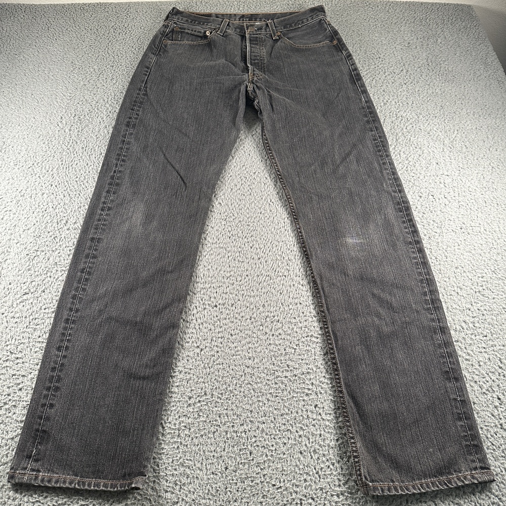 Vtg Levis 501XX Jeans Mens 33x36(32x34 Fits) Straight Leg Black Denim Y2K